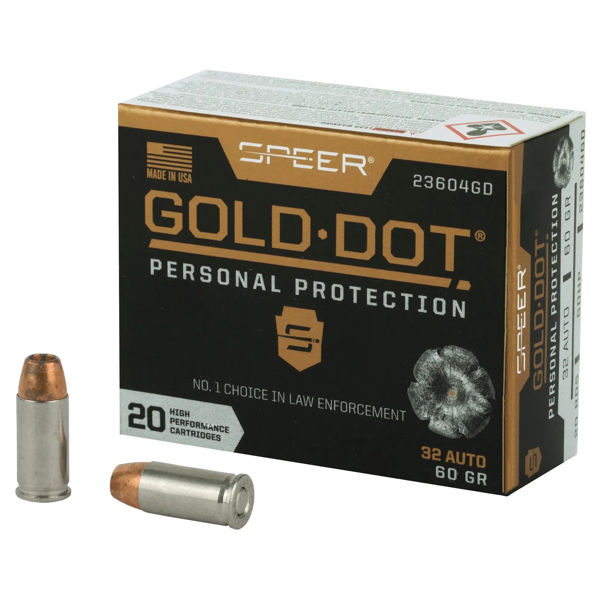 SPR GOLD DOT 32ACP 60GR HP 20/200 - American Ordnance