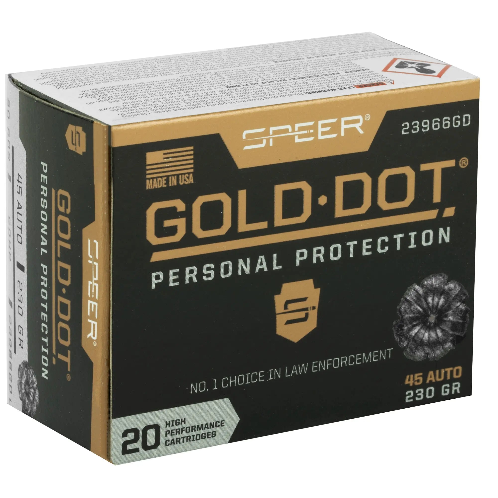 SPR GOLD DOT 45ACP 230GR HP 20/200 - American Ordnance