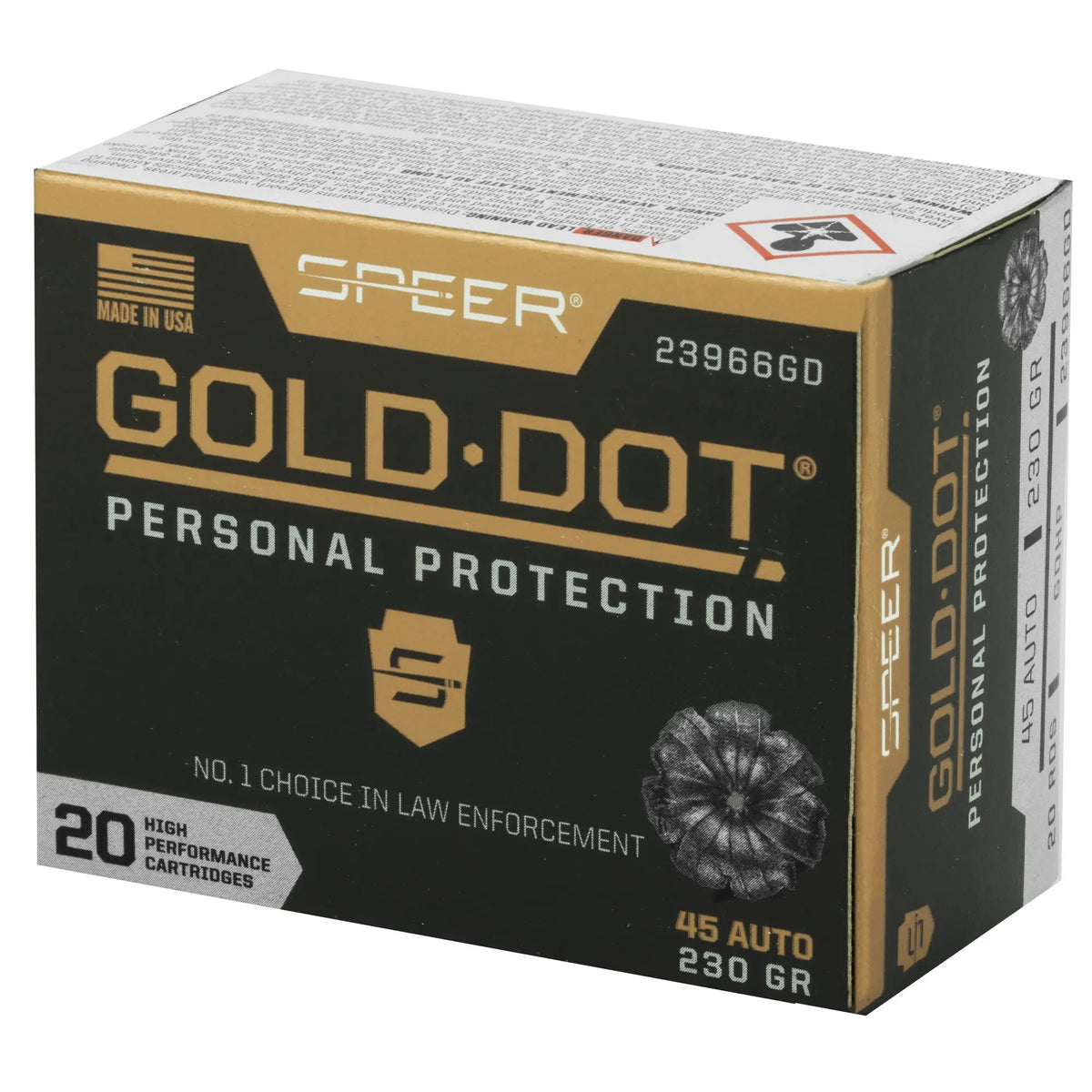 SPR GOLD DOT 45ACP 230GR HP 20/200 - American Ordnance