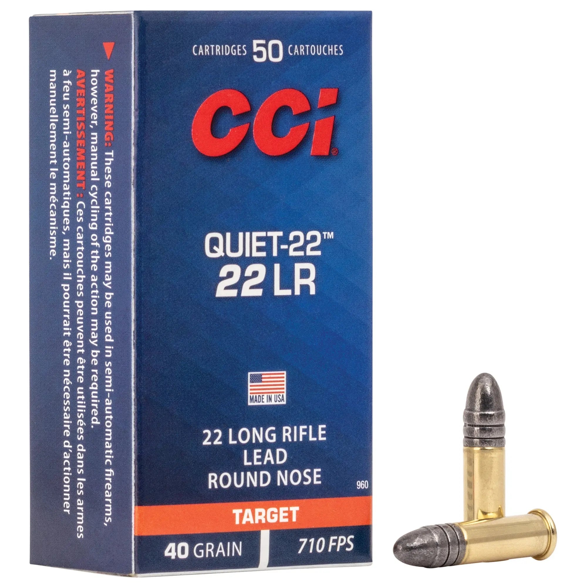 CCI QUIET 22LR 40GR LRN 50/5000 - American Ordnance