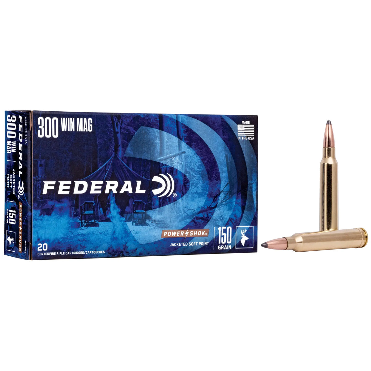 FED PWRSHK 300WIN 150GR SP 20/200 - American Ordnance