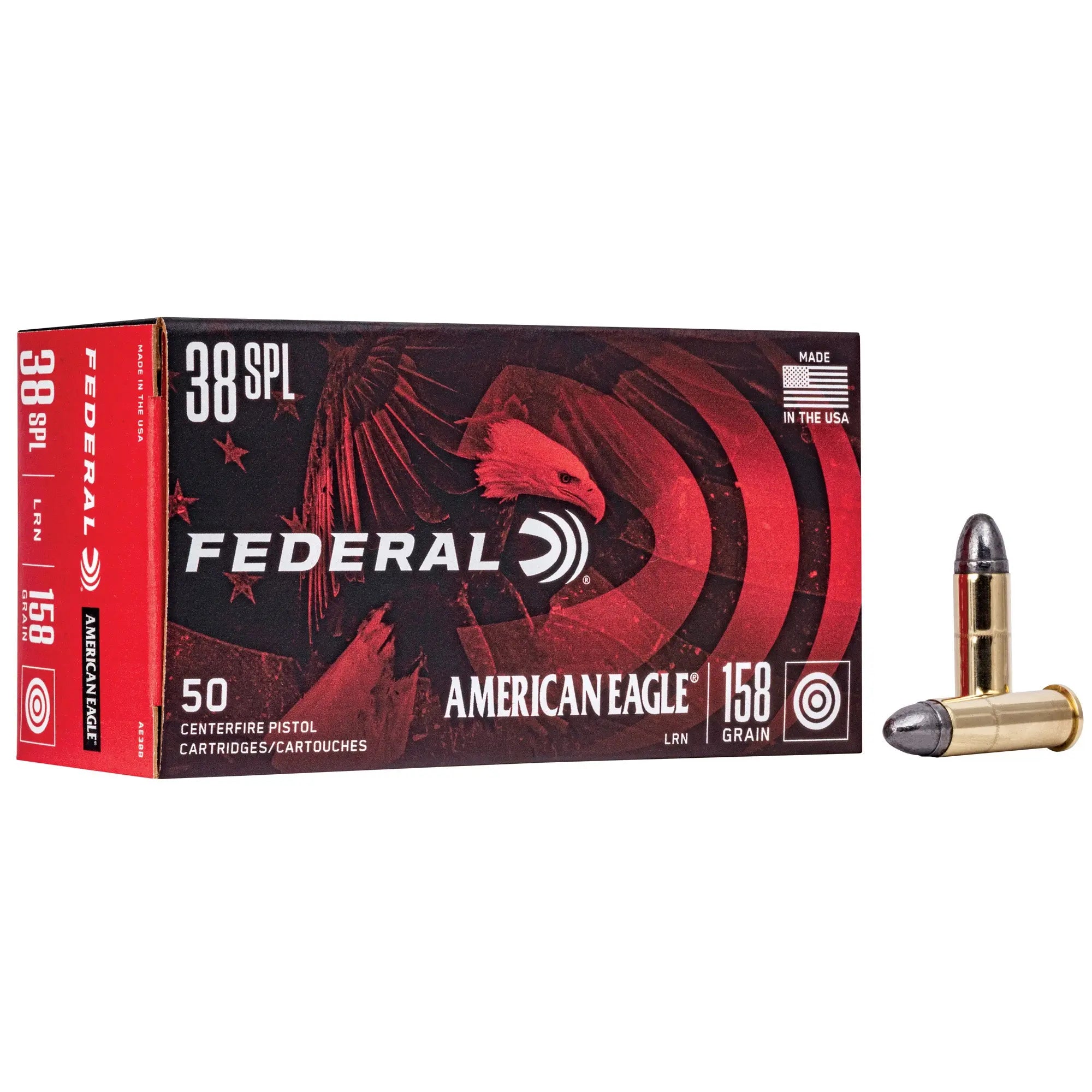 FED AM EAGLE 38SPL 158GR LRN 50/1000 - American Ordnance