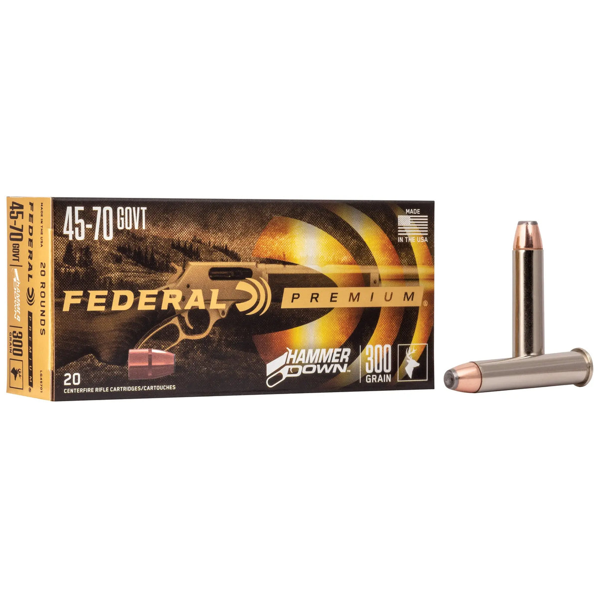 FED HMR DWN 45-70GVT 300GR SP 20/200 - American Ordnance