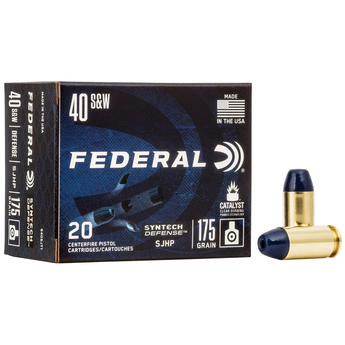 FED SYN DEF 40S&amp;W 175GR SJHP 20/200 - American Ordnance