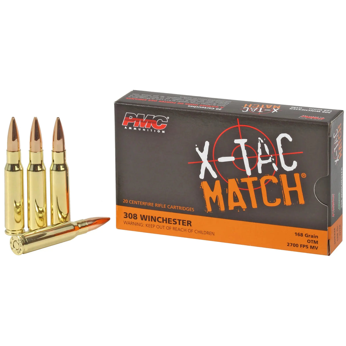 PMC XTACM 308WIN 168GR OTM BT 20/800 - American Ordnance