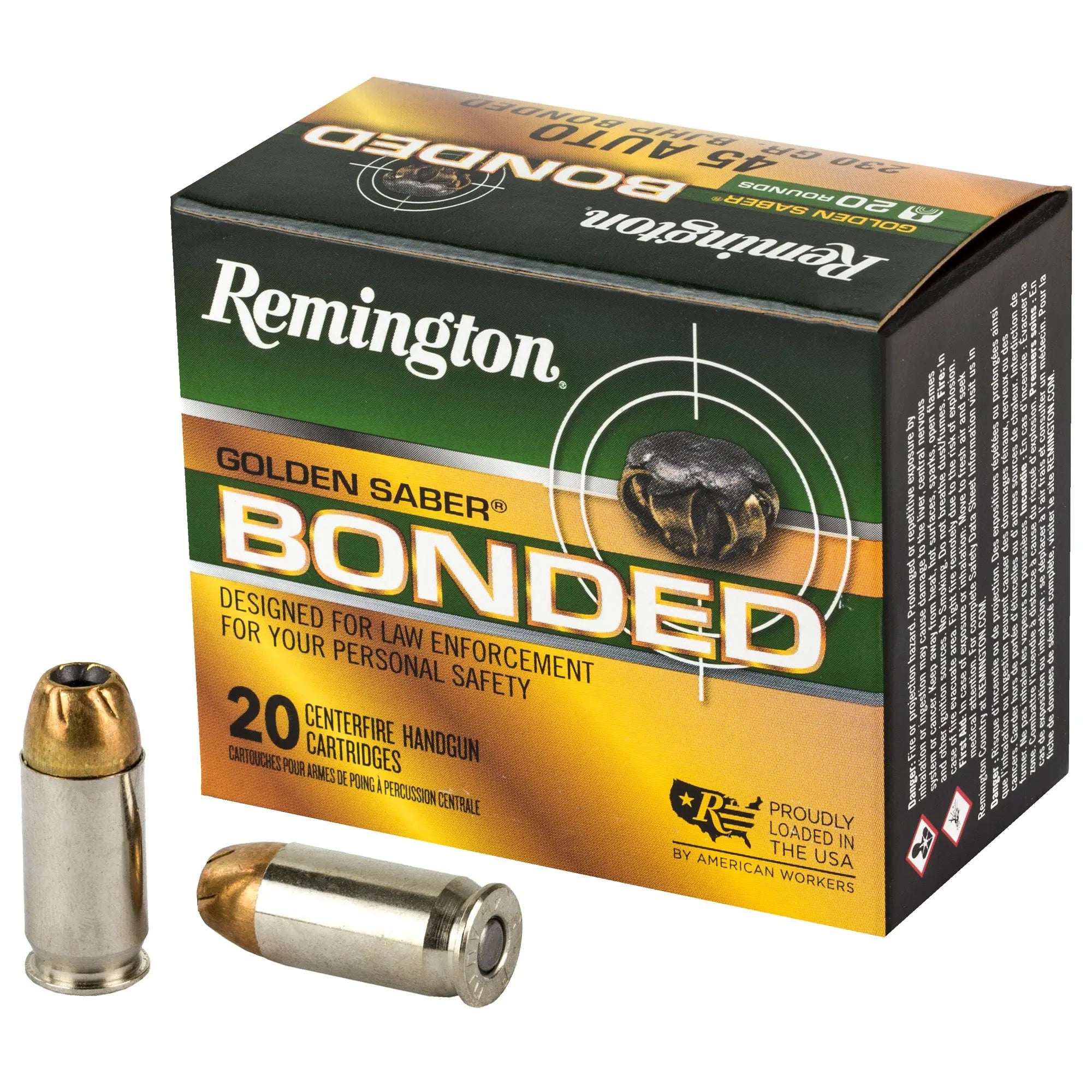 REM GOLDEN SBR 45ACP 230GR 20/500 - American Ordnance