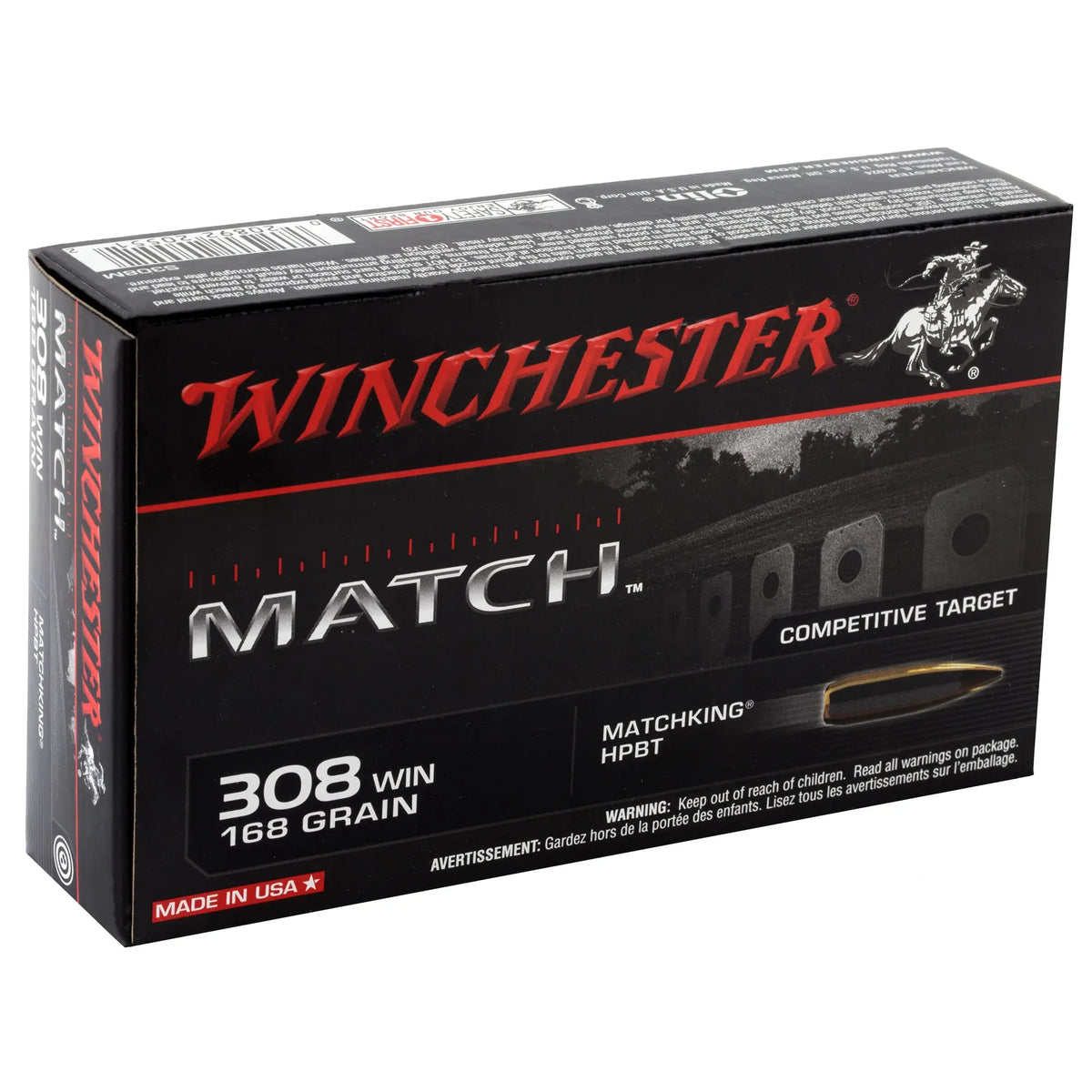 WIN MATCH 308WIN 168GR SM BTHP 20/ - American Ordnance