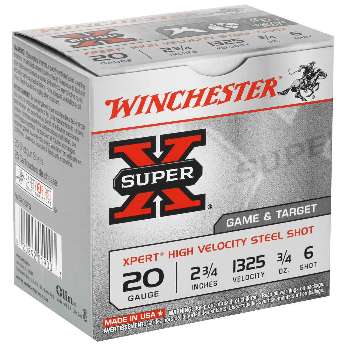 WINCHESTER XPERT TRGT 20GA 2.75&quot; #6 25RD