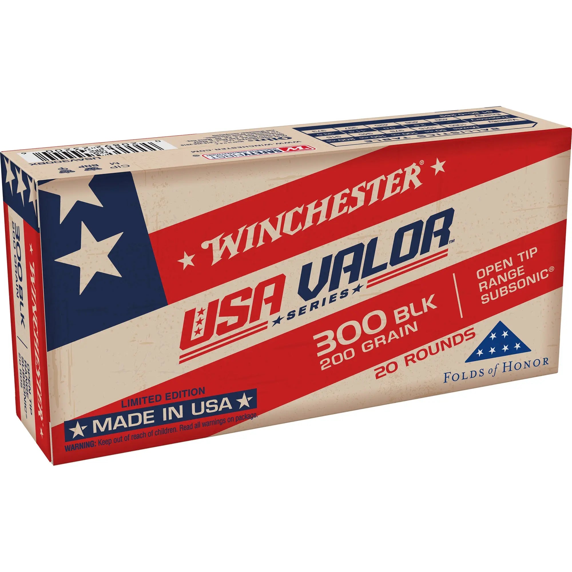 WIN USA VALOR 300 BLK 200GR 20/200 - American Ordnance