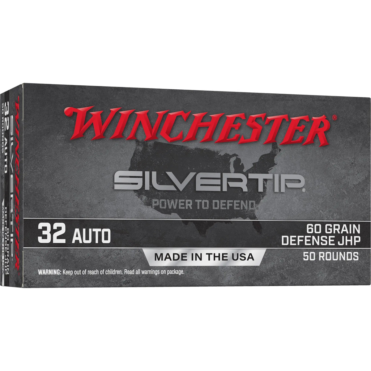 WIN SILVERTIP 32AUTO 60GR JHP 50/500 - American Ordnance