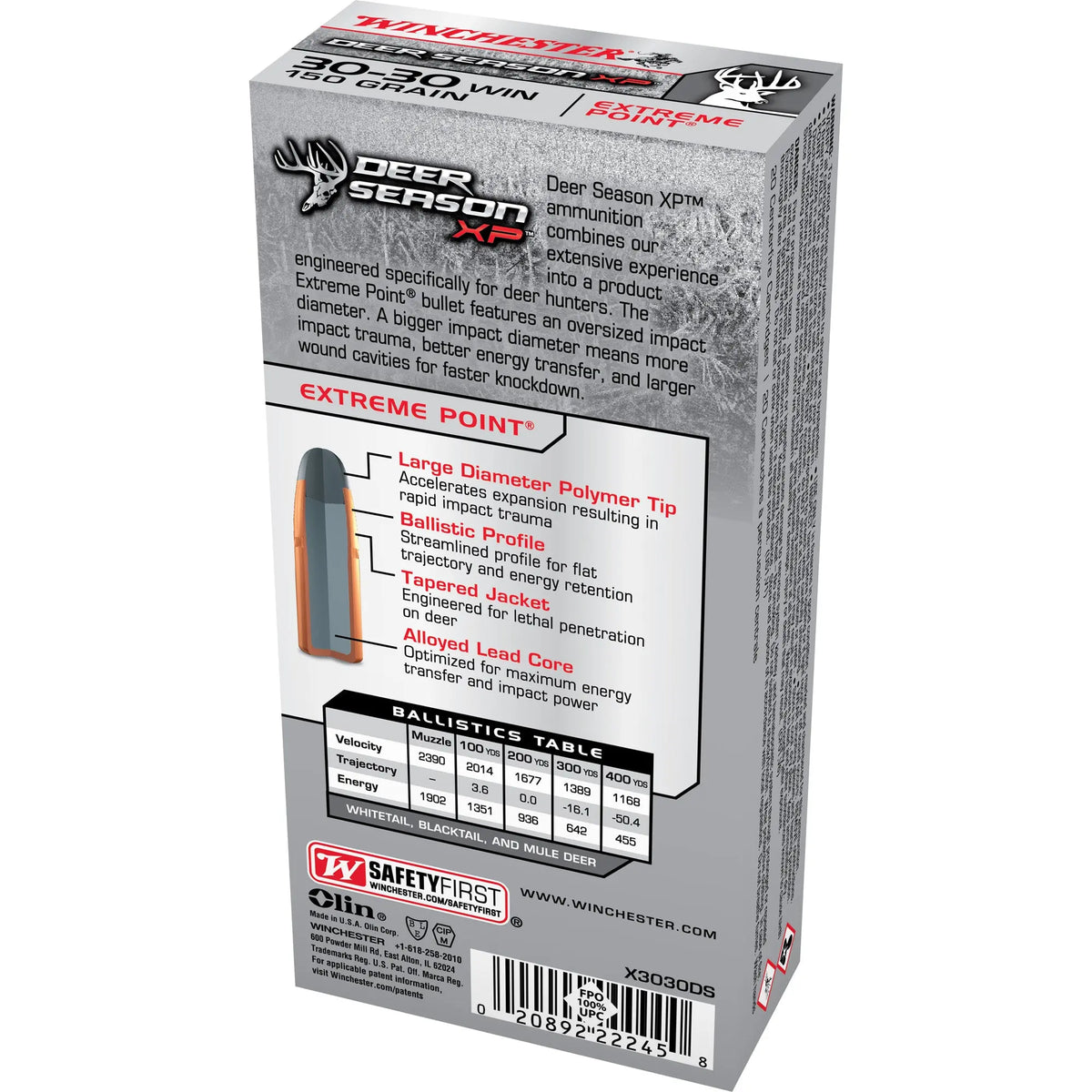 WIN DEER SEASN XP 30-30 150GR 20/200 - American Ordnance