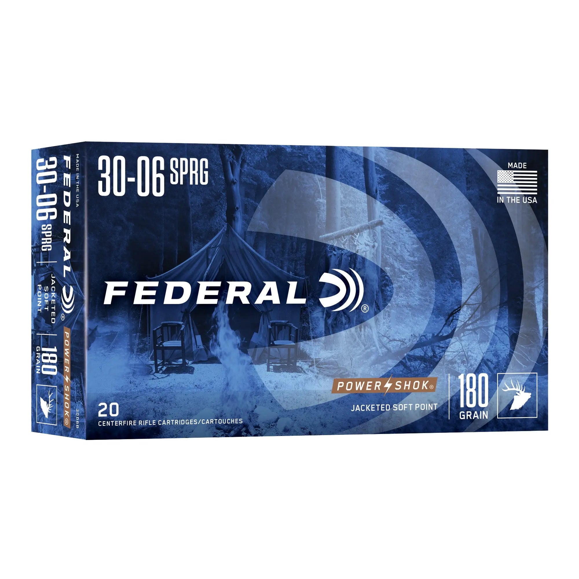 FED PWRSHK 3006 180GR SP 20/200 - American Ordnance