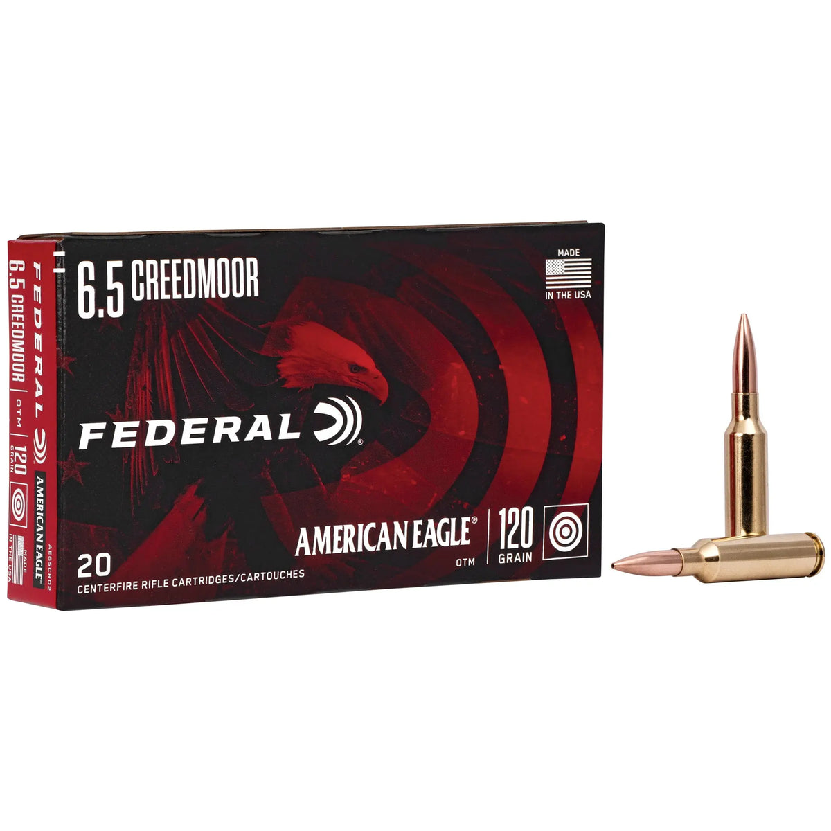 FED AM EAGLE 6.5CRD 120GR OTM 20/200 - American Ordnance