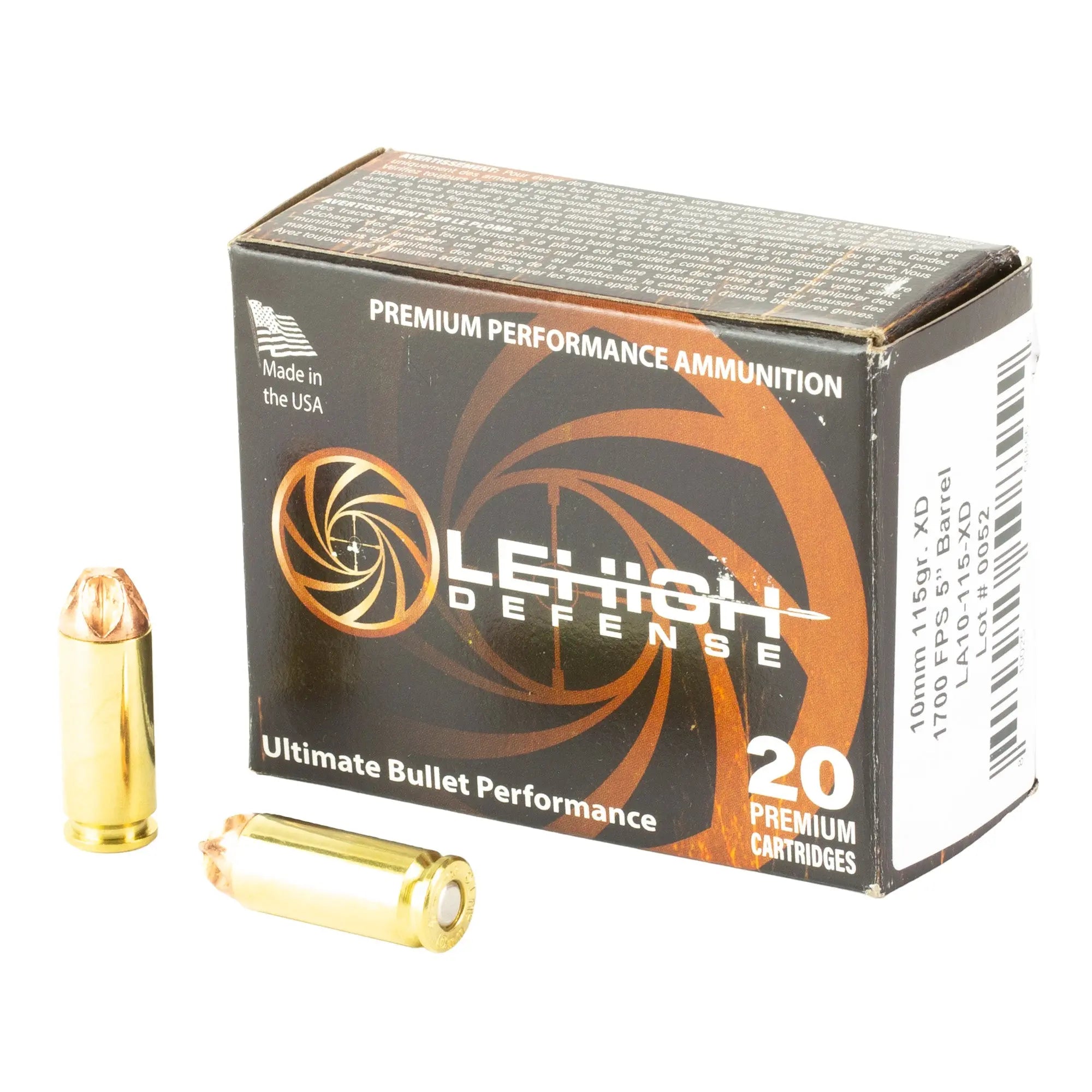 LEHIGH XTRM DFNS 10MM 115GR 20/200 - American Ordnance