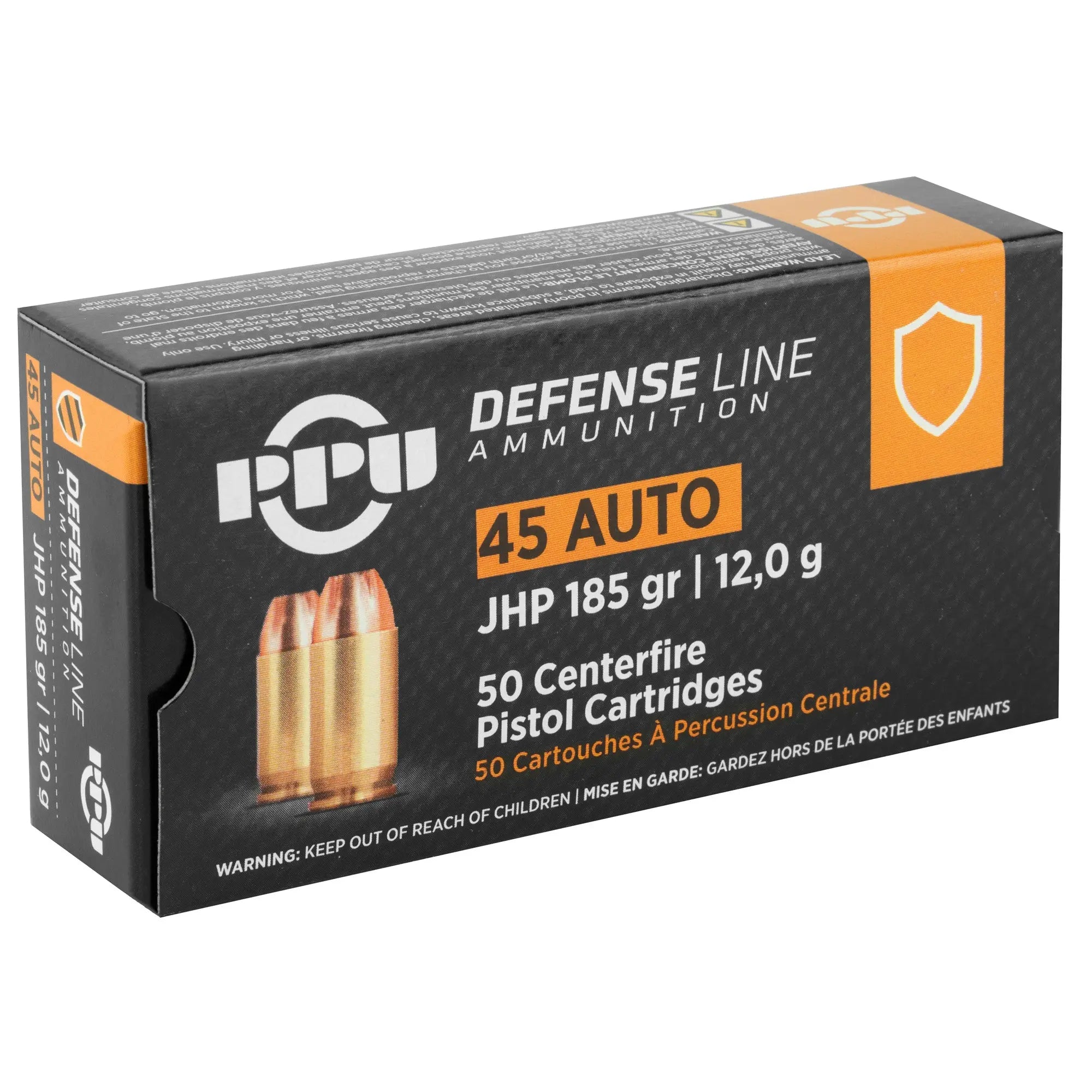 PPU 45ACP JHP 185GR 50/500 - American Ordnance