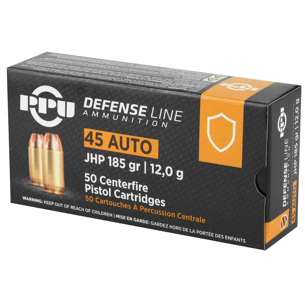 PPU 45ACP JHP 185GR 50/500 - American Ordnance