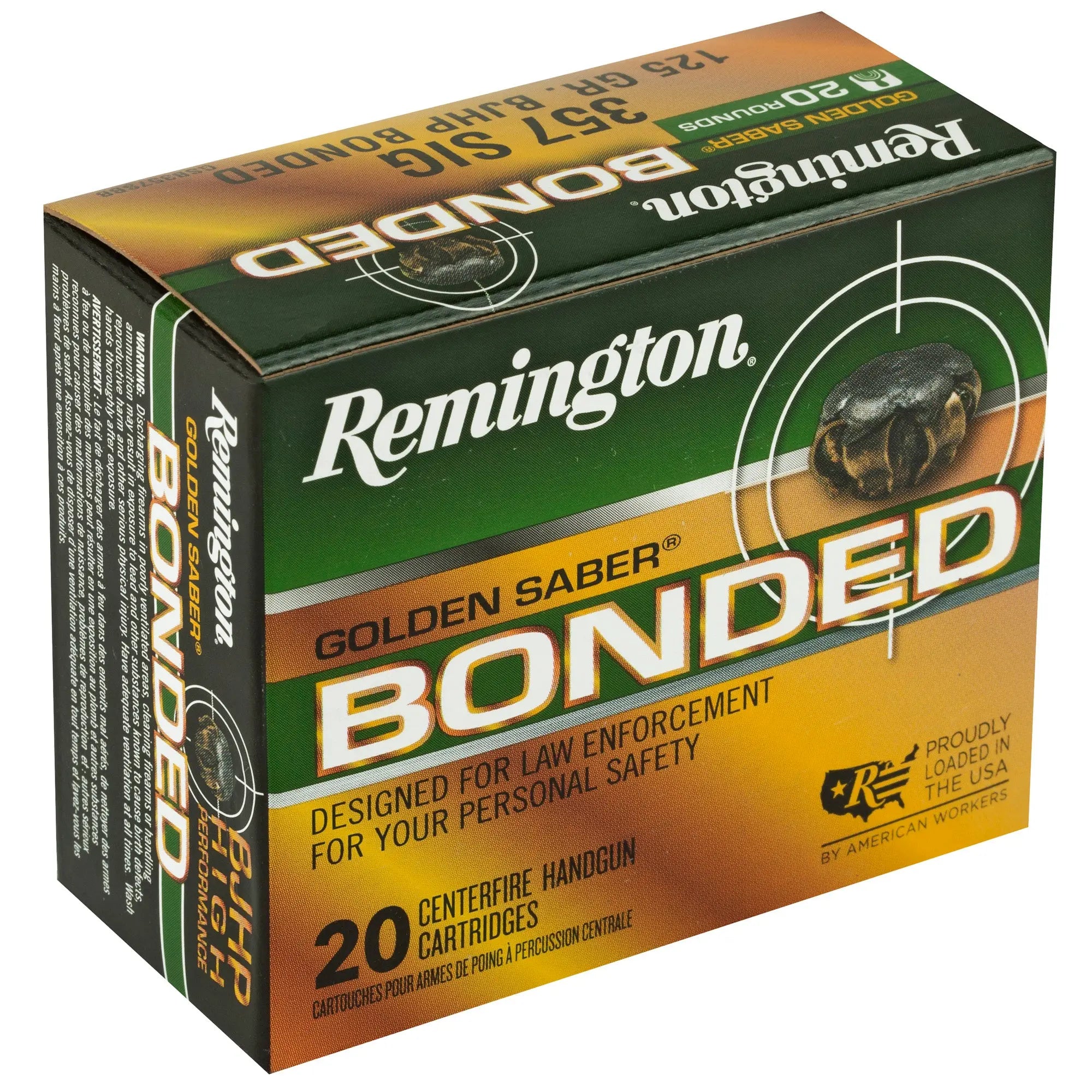 REM GOLDEN SBR 357SIG 125GR 20/500 - American Ordnance