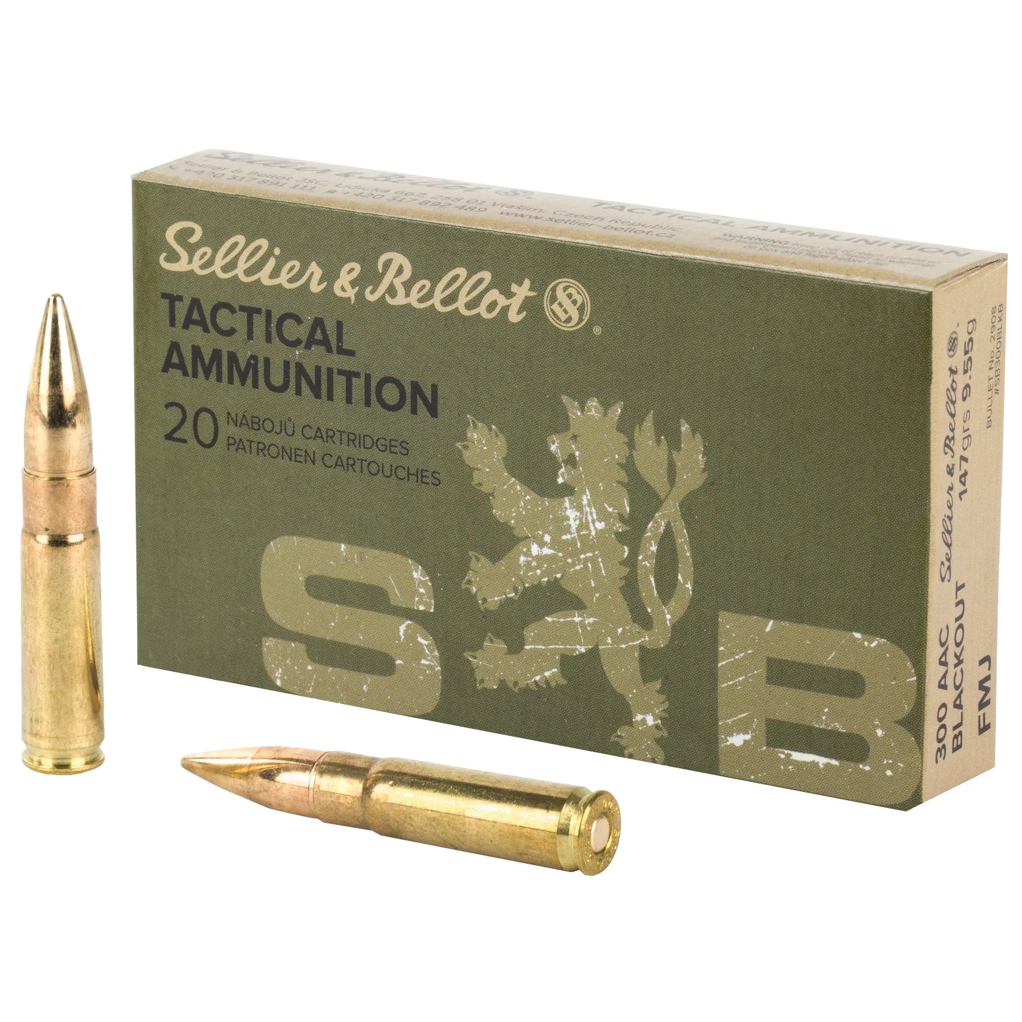 S&B 300BLK 147GR FMJ 20/1000 - American Ordnance