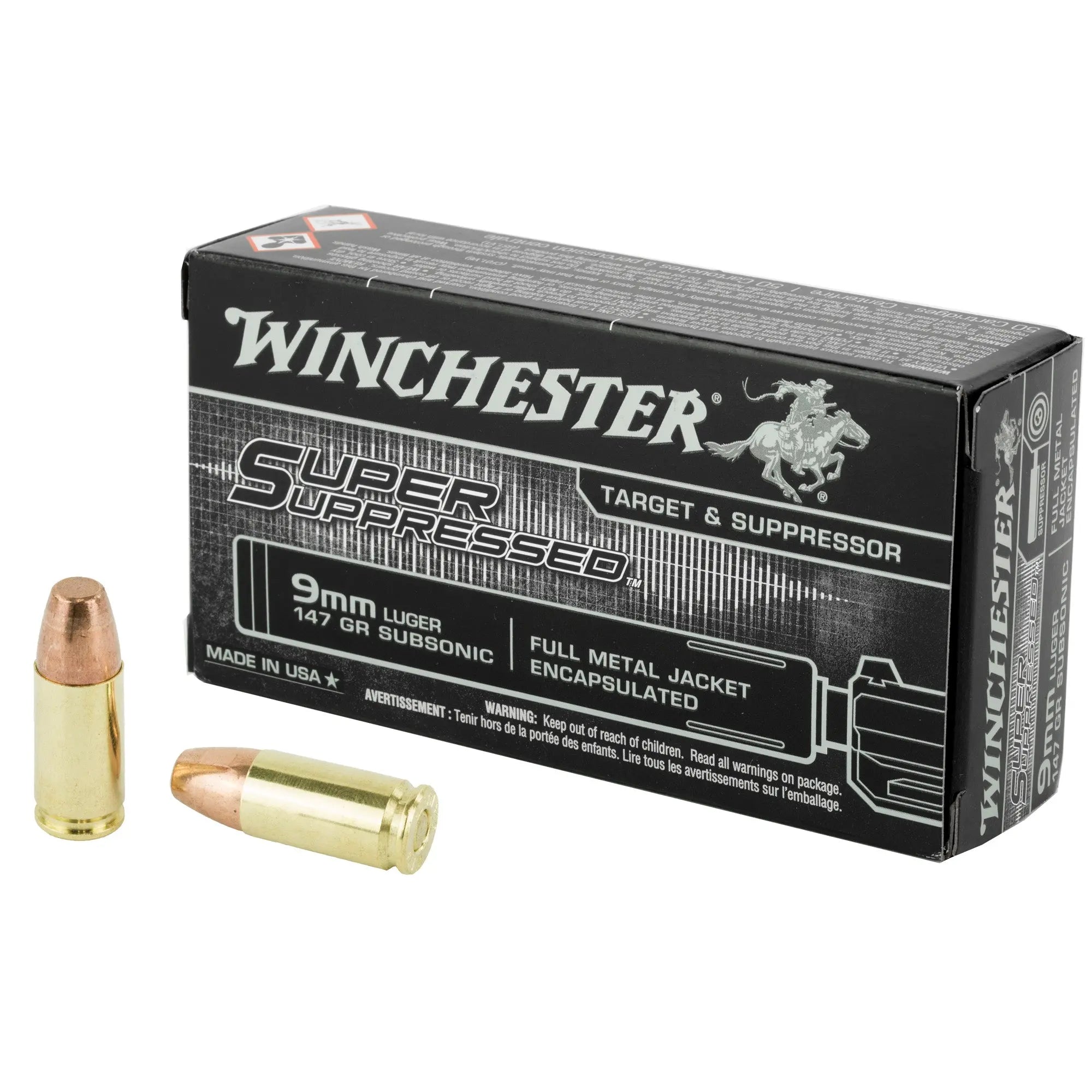 WIN SPR SPPRSD 9MM 147GR FMJE 50/500 - American Ordnance