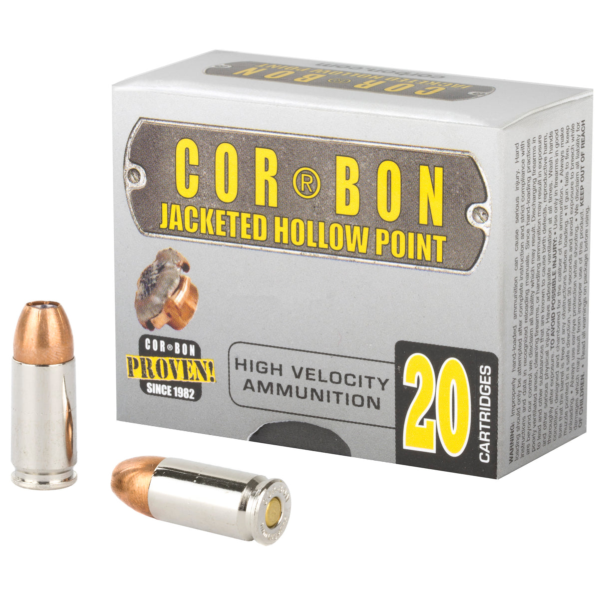 CORBON 9MM+P 125GR JHP 20RD