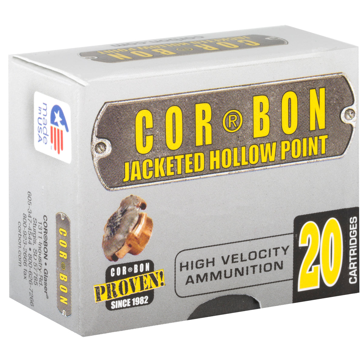 CORBON 9MM+P 125GR JHP 20RD