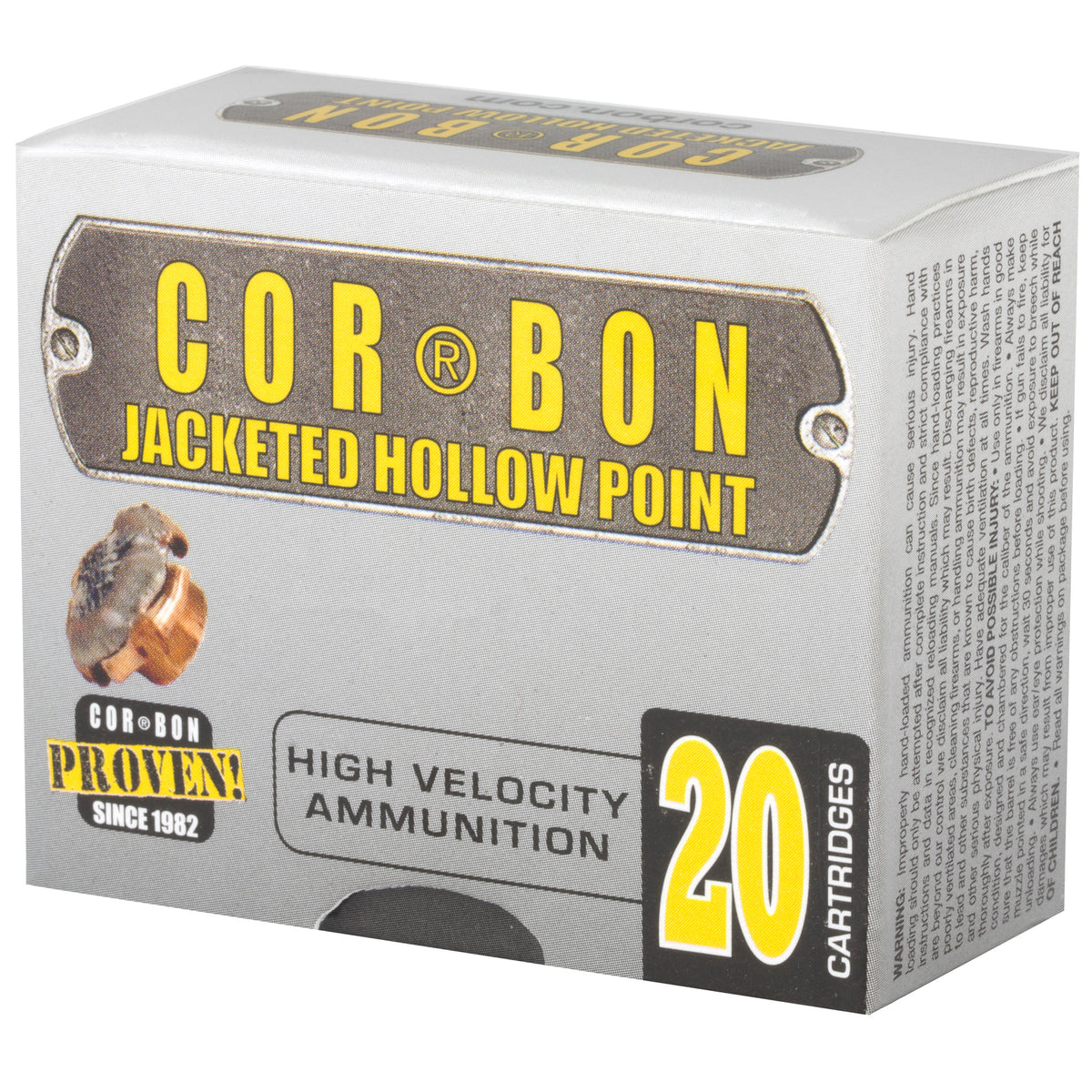 CORBON 9MM+P 125GR JHP 20RD