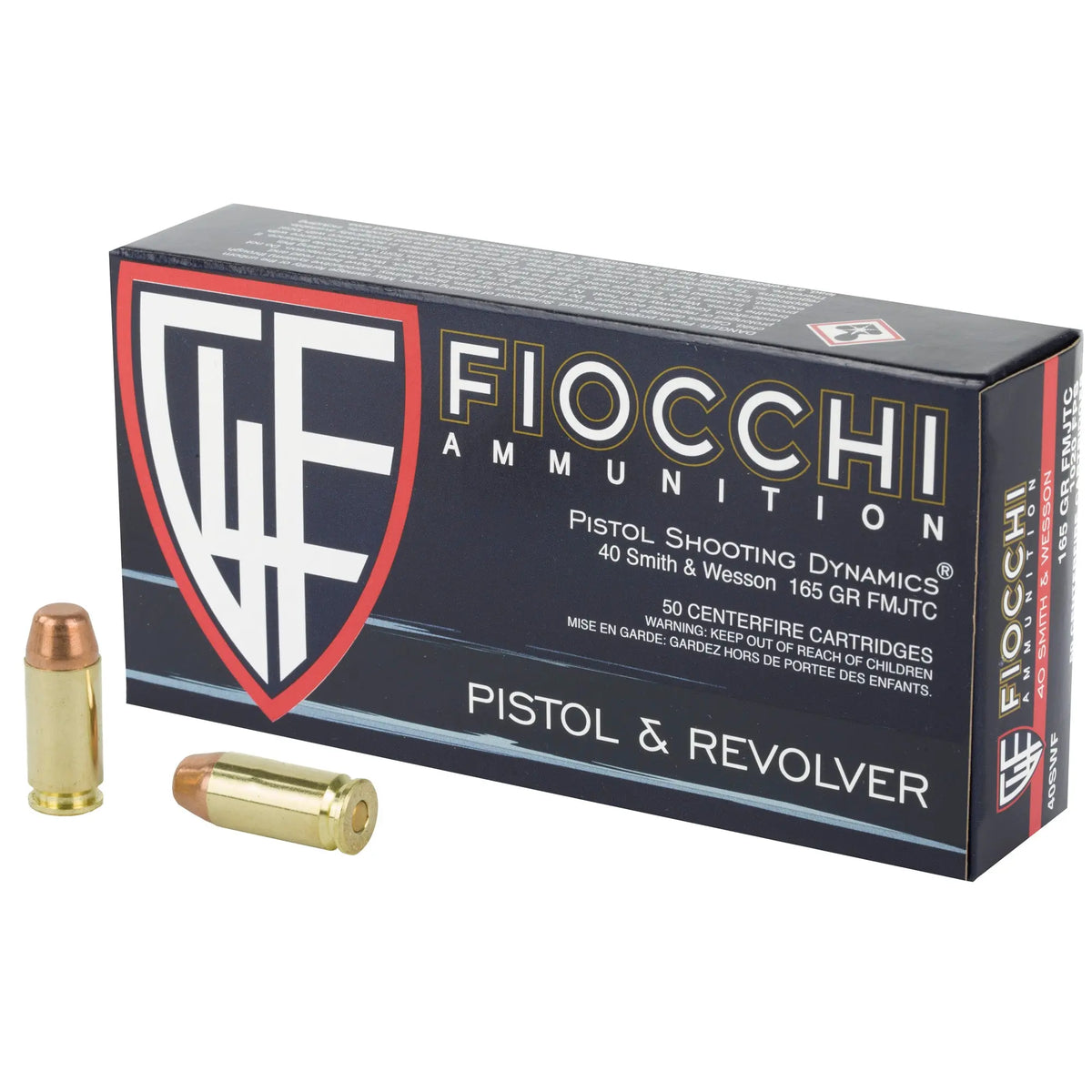 FIOCCHI 40SW 165GR FMJ 50/1000 - American Ordnance