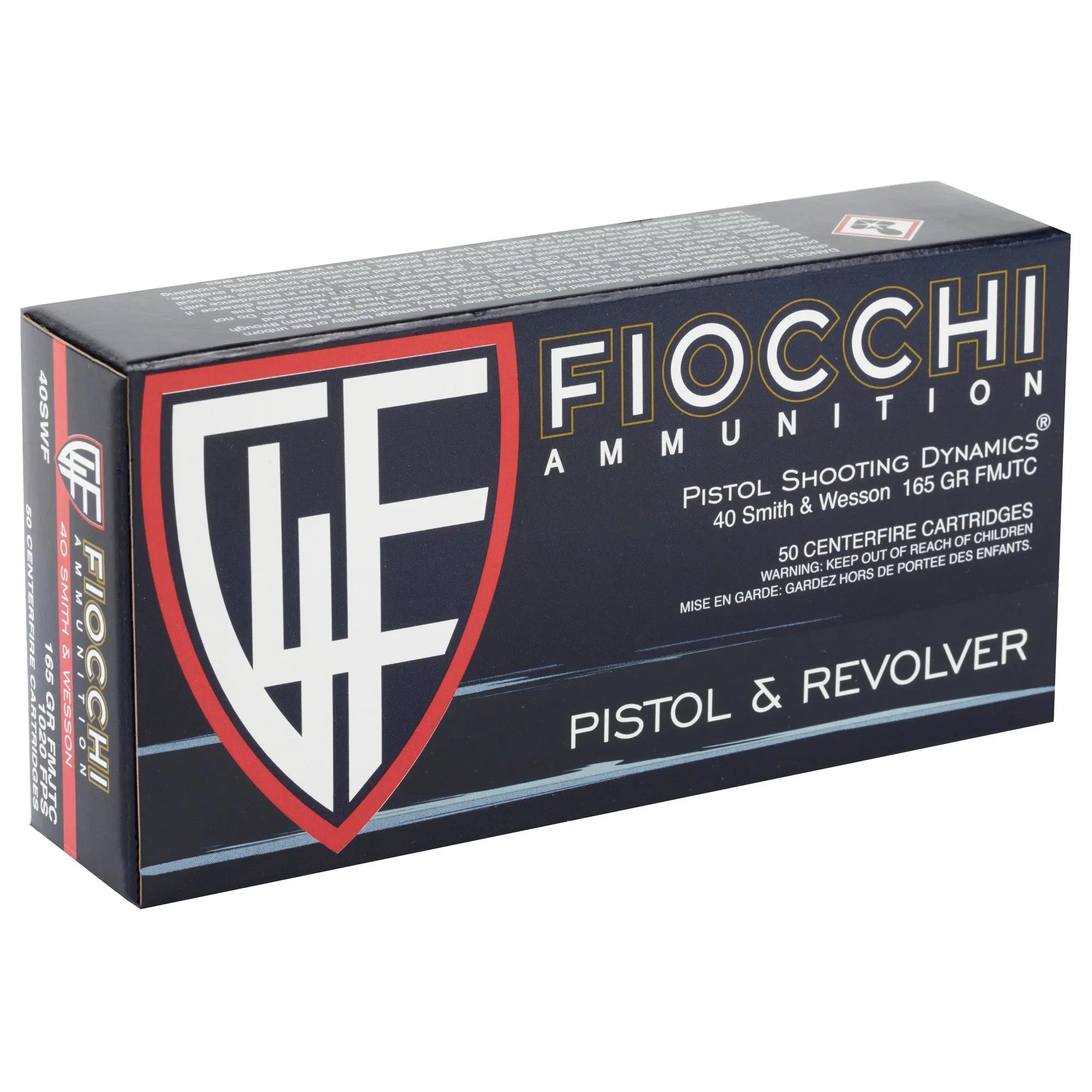 FIOCCHI 40SW 165GR FMJ 50/1000 - American Ordnance