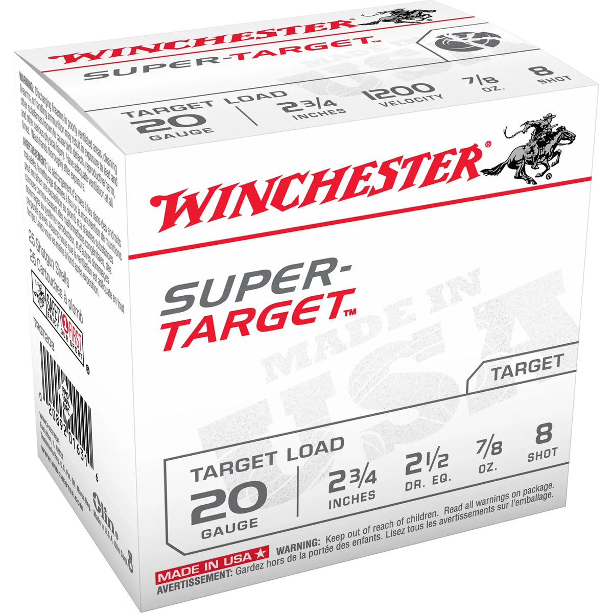 WIN SUPERTRGT 20GA 2.75&quot; #8 25/250 - American Ordnance