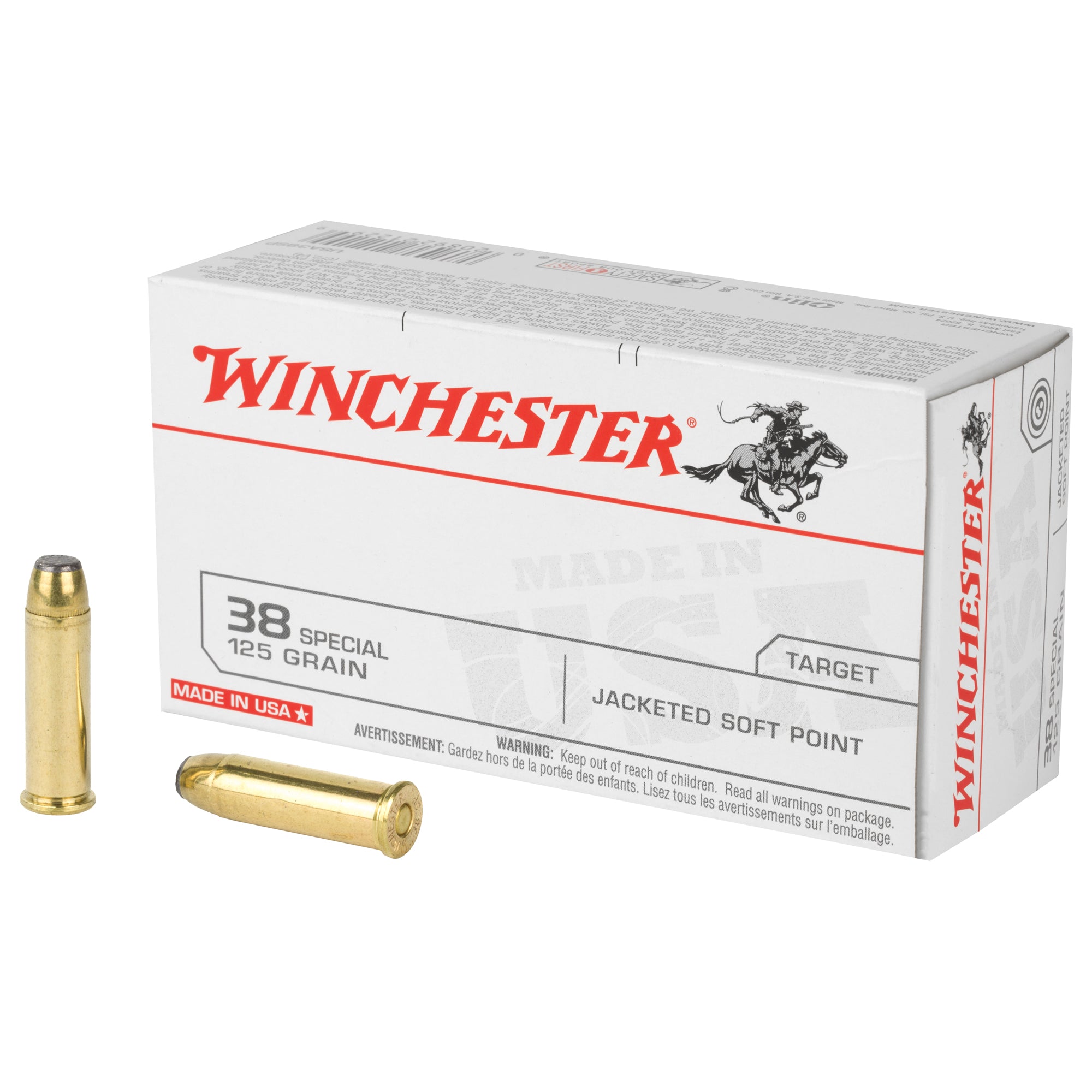 WIN USA 38SPL 125GR JSP 50/500 - American Ordnance