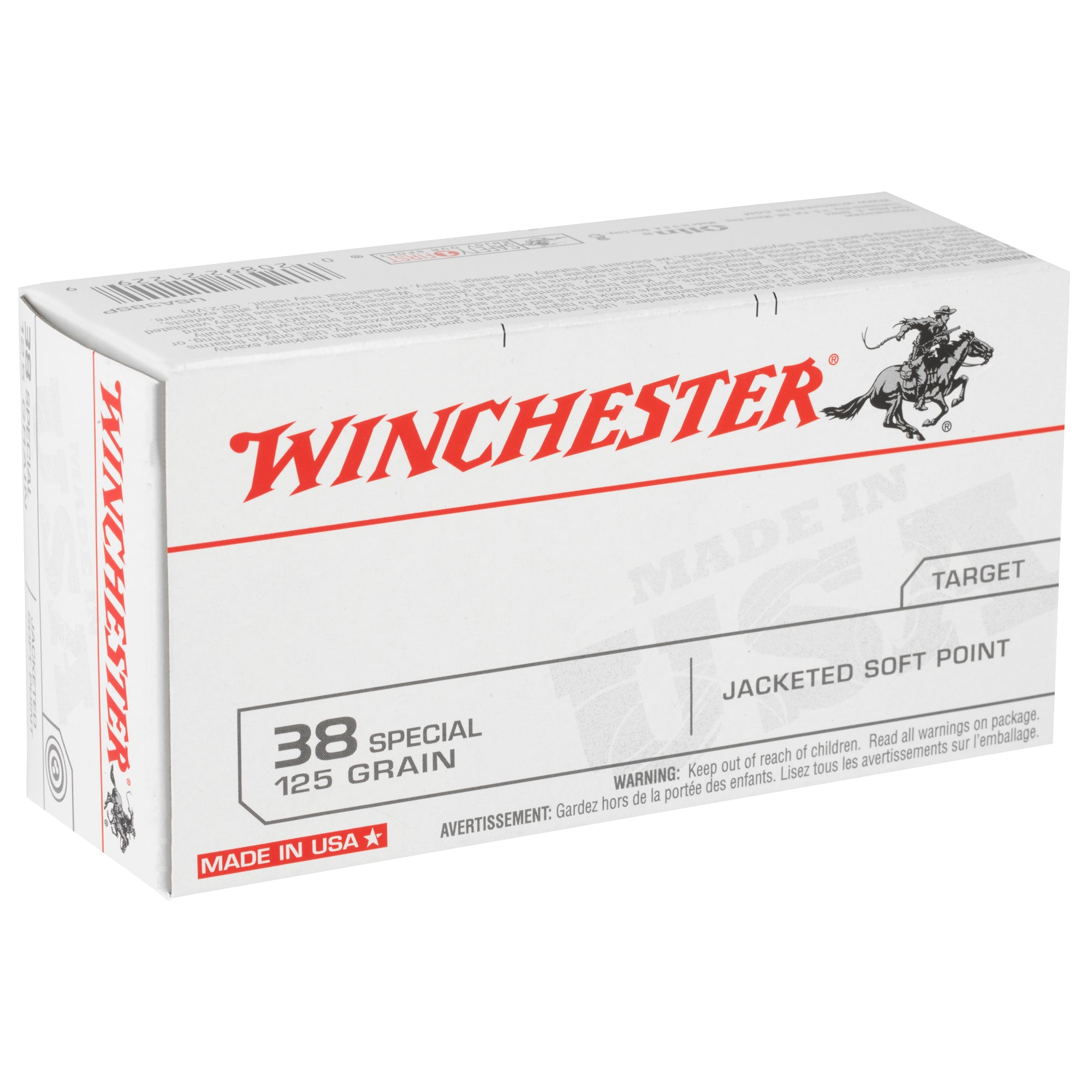 WIN USA 38SPL 125GR JSP 50/500 - American Ordnance