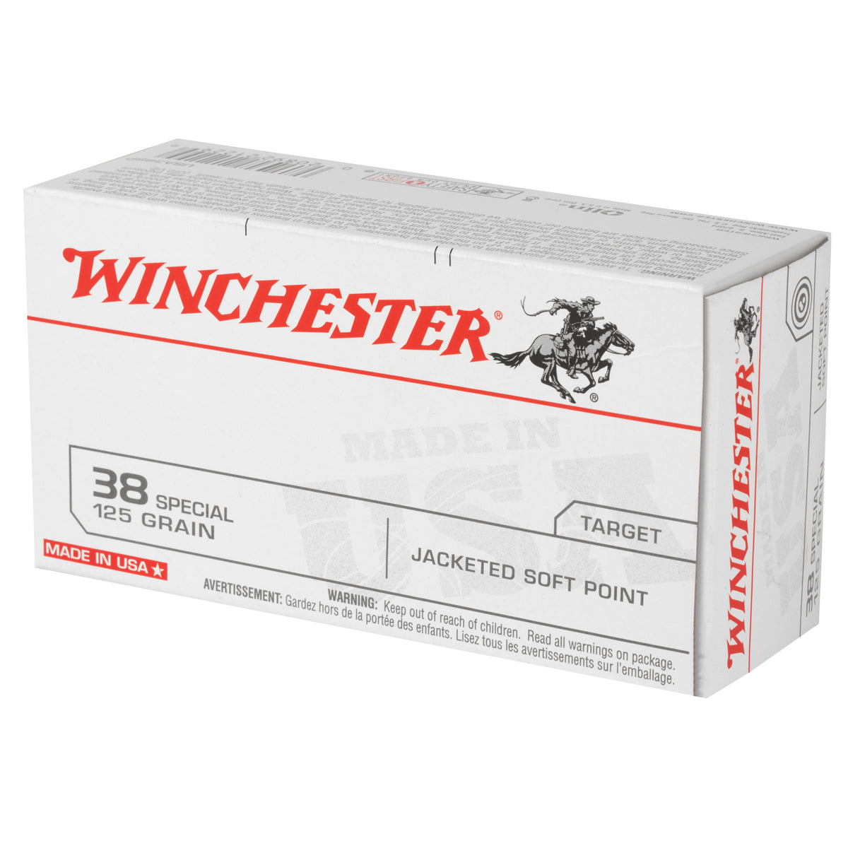 WIN USA 38SPL 125GR JSP 50/500 - American Ordnance