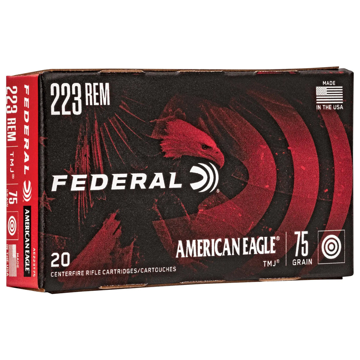 FED AM EAGLE 223 REM 75GR TMJ 20/500 - American Ordnance