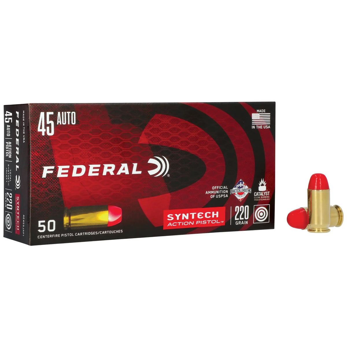 FED SYNTECH 45ACP 220GR TSJ 50/500 - American Ordnance