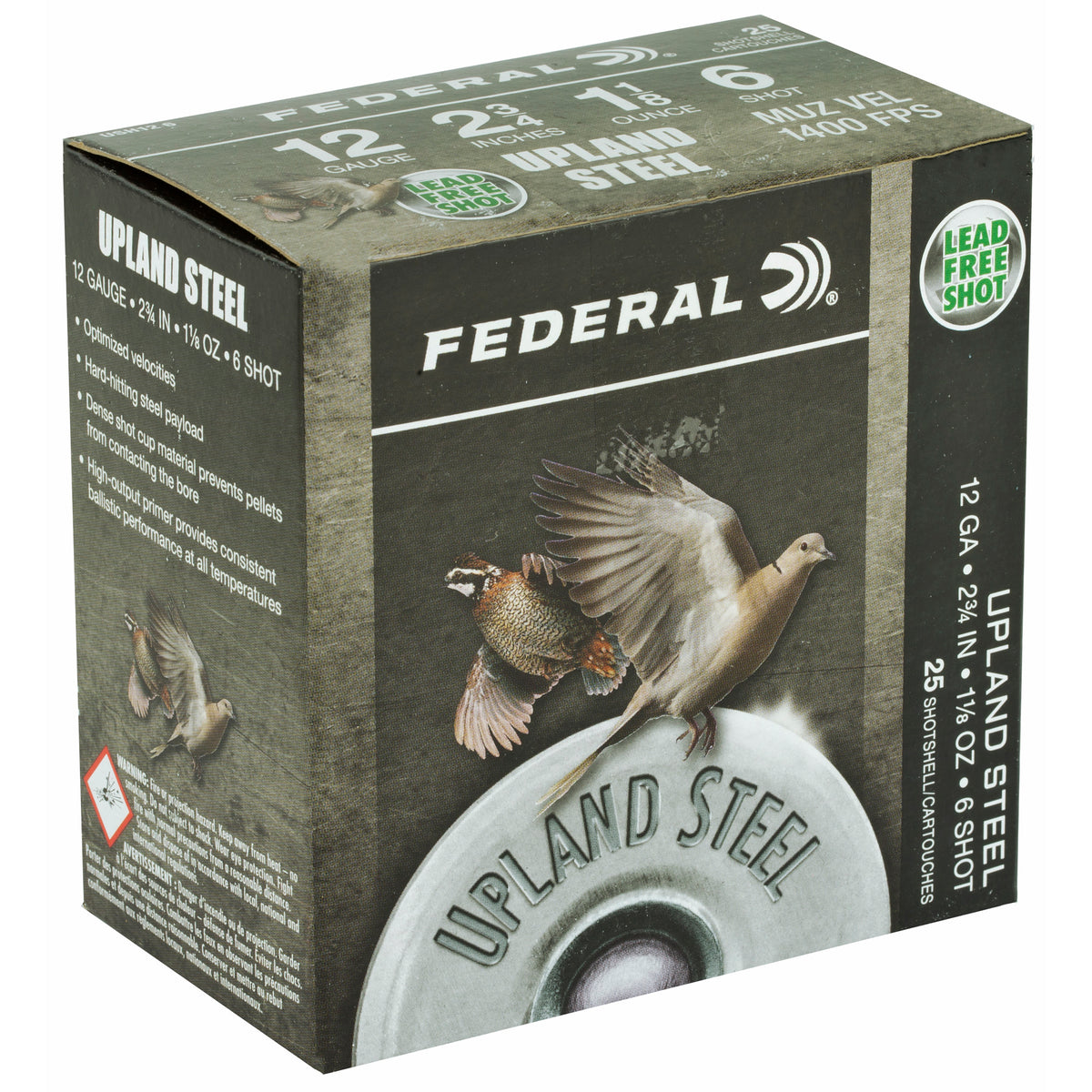 FEDERAL FLD/RANGE STEEL 12GA 2 3/4&quot; #6 25RD