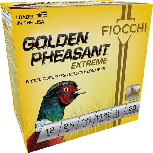 2.75&quot; 1-3/8OZ #6 25RD 10BX/CSFIOCCHI GOLDEN PHEASANT 12GA - American Ordnance