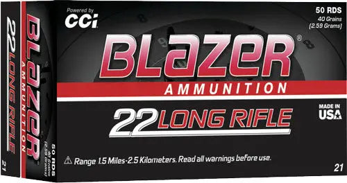 1200FPS 50RD 100BX/CSCCI BLAZER 22LR 40GR LEAD-RN - American Ordnance