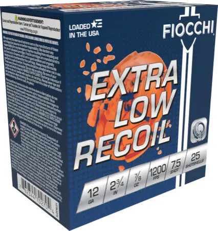 7/8OZ #7.5 1200FPS 250RD CASEFIOCCHI LOW RECOIL 12GA 2.75&quot; - American Ordnance