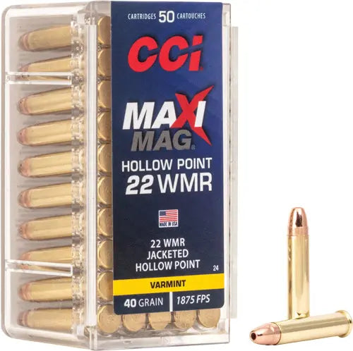 1875FPS 50RD 40BX/CSCCI MAXI-MAG 22WMR 40GR JHP - American Ordnance