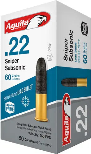 60GR LEAD-RN 1000RD CASE LOTAGUILA SNIPER SUBSONIC 22LR - American Ordnance