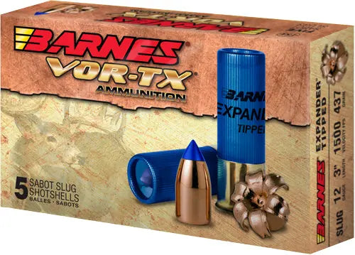 EXPANDER TIP SLUG 5RD 20BX/CSBARNES VOR-TX 12GA 3&quot; 438GR - American Ordnance