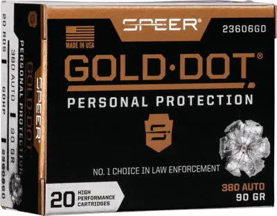 90GR GDHP 20RD 10BX/CSSPEER GOLD DOT 380 ACP - American Ordnance