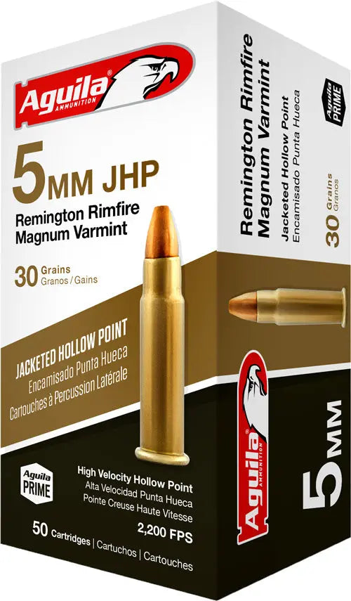 50RDAGUILA 5MM REM MAG 30GR JHP - American Ordnance