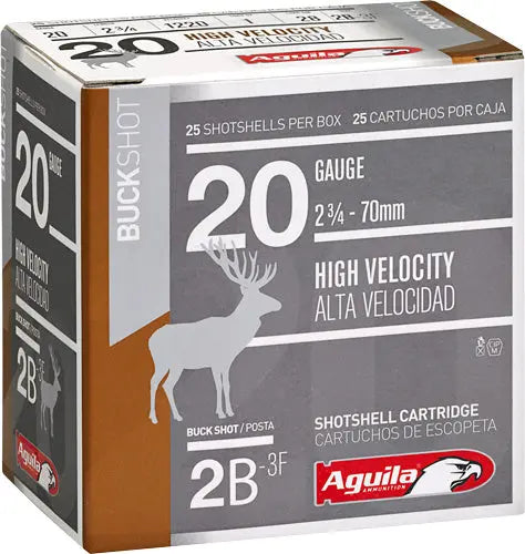 #2 BUCK 25RD 10BX/CSAGUILA SHOTSHELL 20GA 2.75&quot; - American Ordnance