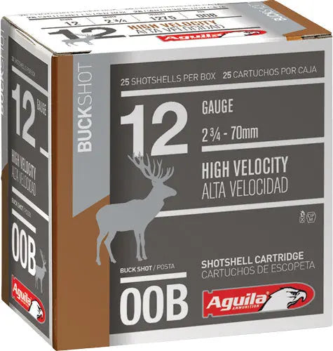 00 BUCK 25RD 10BX/CSAGUILA SHOTSHELL 12GA 2.75&quot; - American Ordnance