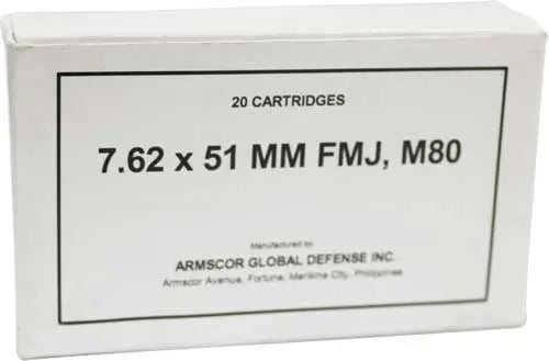 20RD 10BX/CSARMSCOR 7.62X51 M80 147GR FMJ - American Ordnance