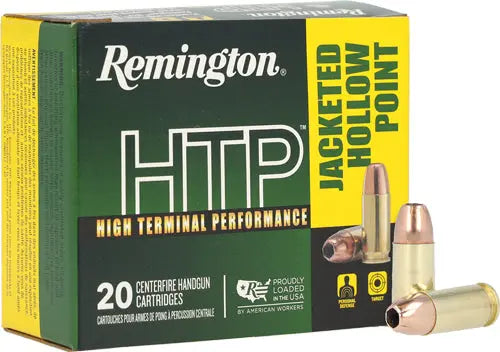 JHP 20RD 25BX/CSREMINGTON HTP 9MM LUGER 115GR - American Ordnance