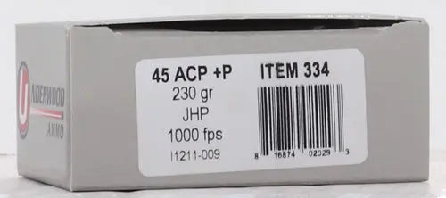 20RD 10BX/CSUNDERWOOD 45 ACP +P 230GR JHP - American Ordnance