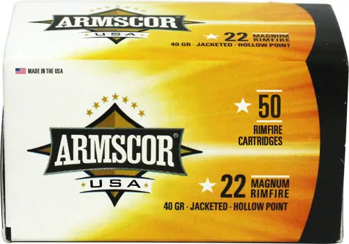 50RD 100BX/CSARMSCOR 22WMR 40GR JHP 1838FPS - American Ordnance