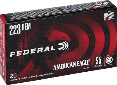 20RD 25BX/CSFEDERAL AE 223 REM 55GR FMJ-BT - American Ordnance